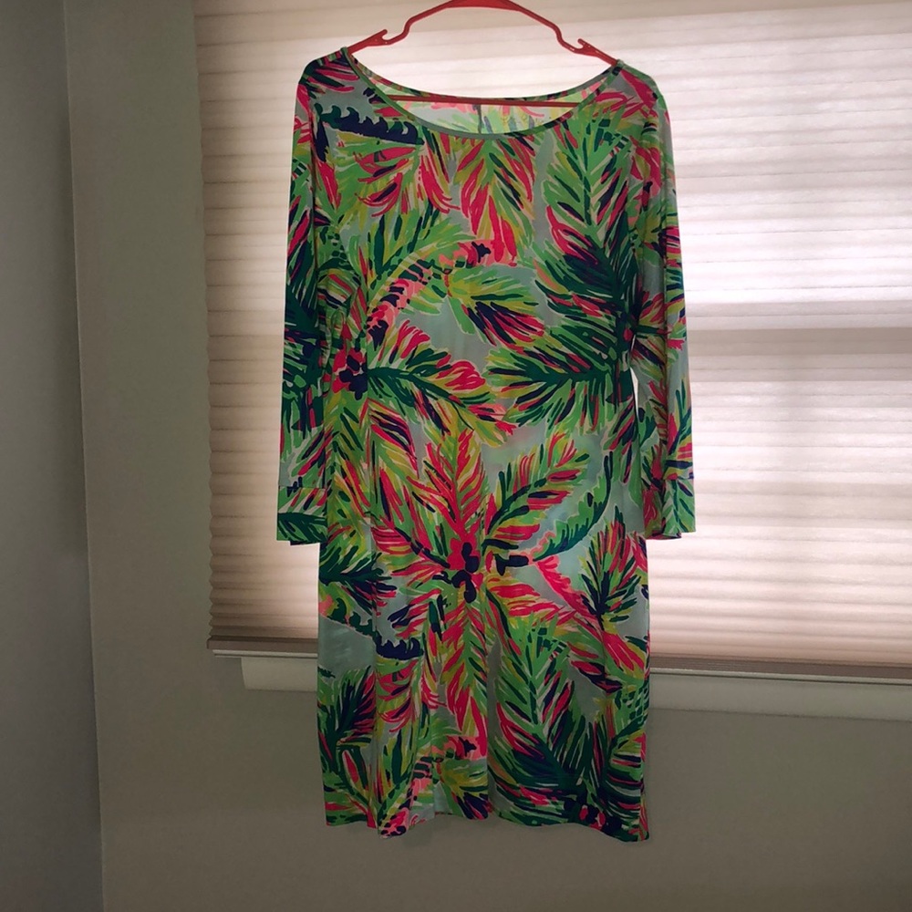 Illy Pulitzer boat neck cotton long sleeve dress